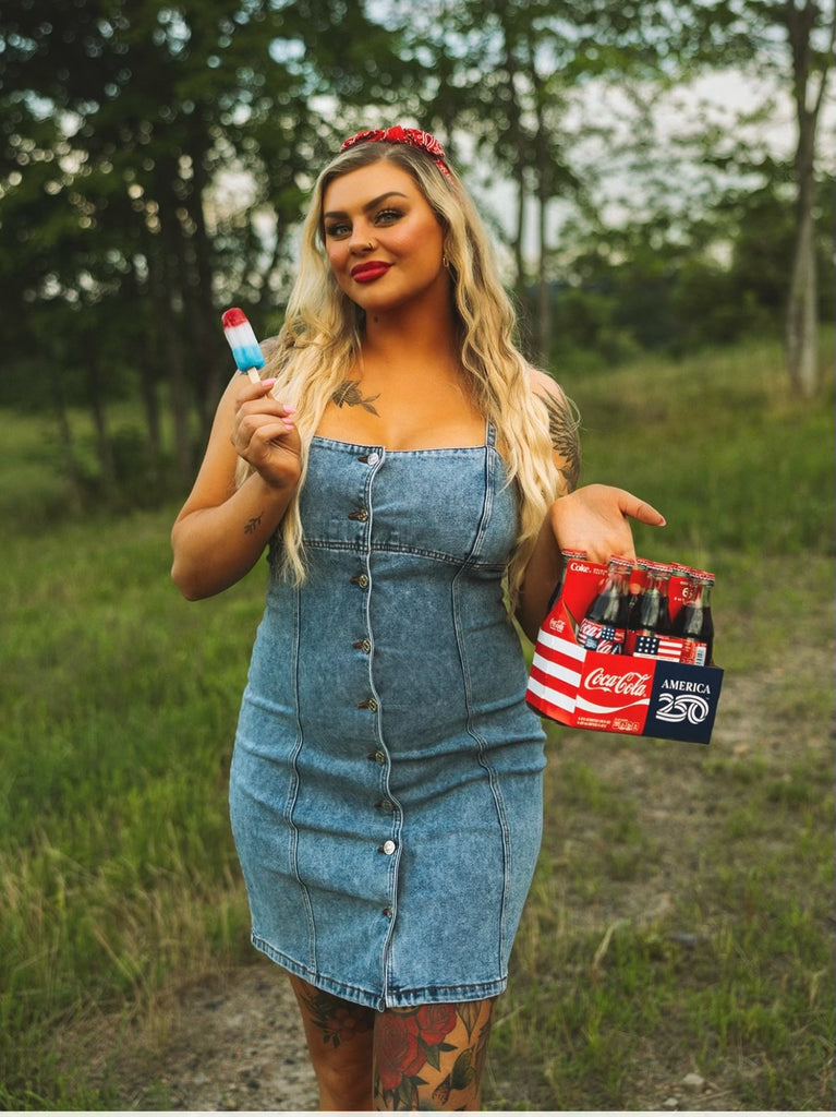 denim and honey prom dresses American honey denim dress – June Seventh Boutique