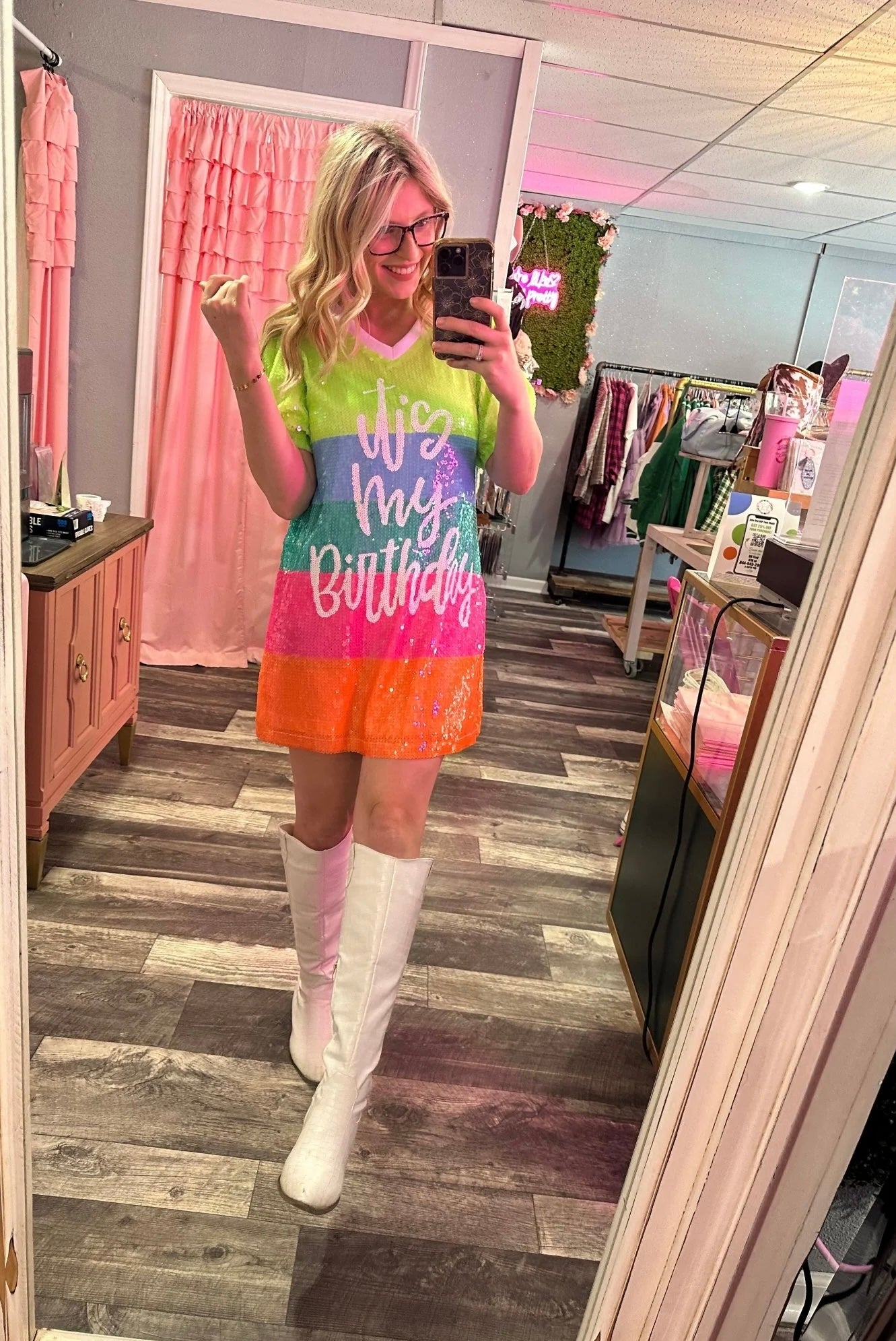 Its My Birthday Rainbow sequin Dress Its My Birthday Rainbow sequin Dress