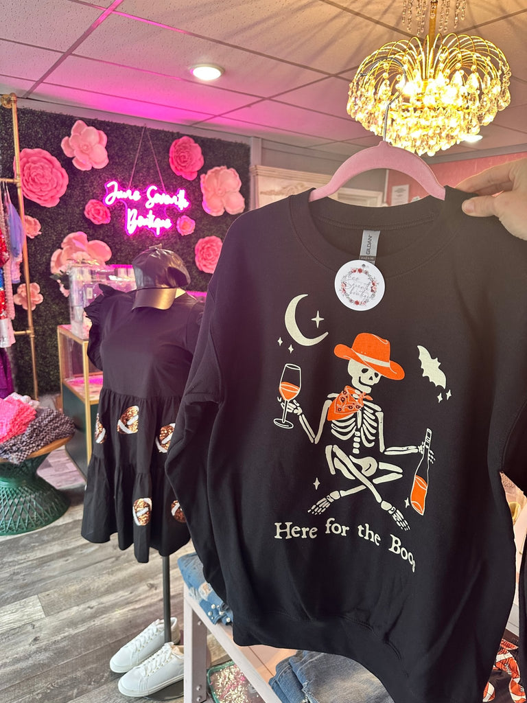 Here for the Boos Sweatshirt - June Seventh Boutique