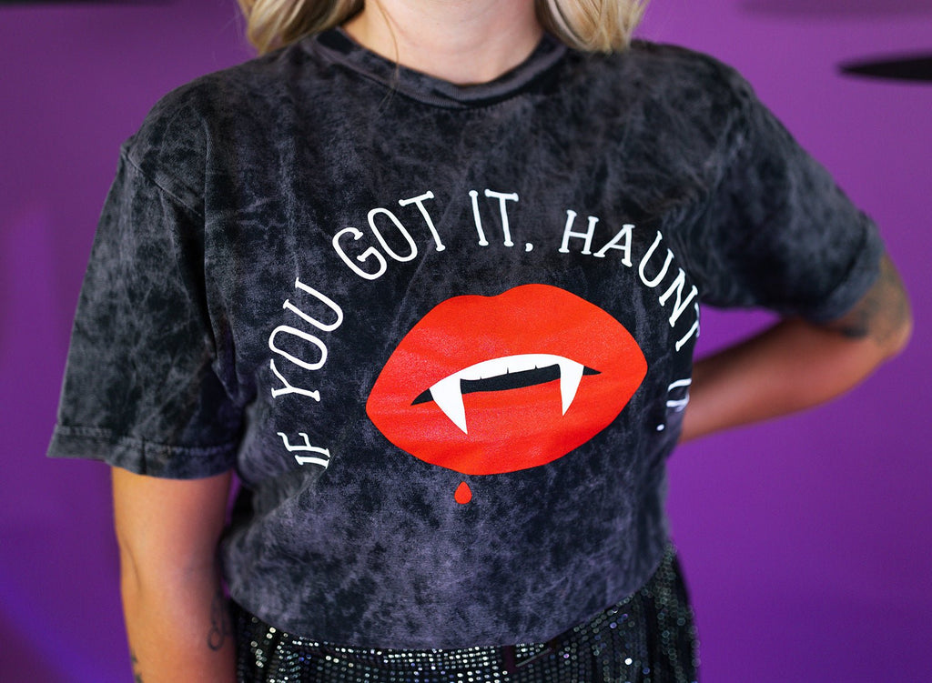 If you got it haunt it graphic tee black & red - June Seventh Boutique