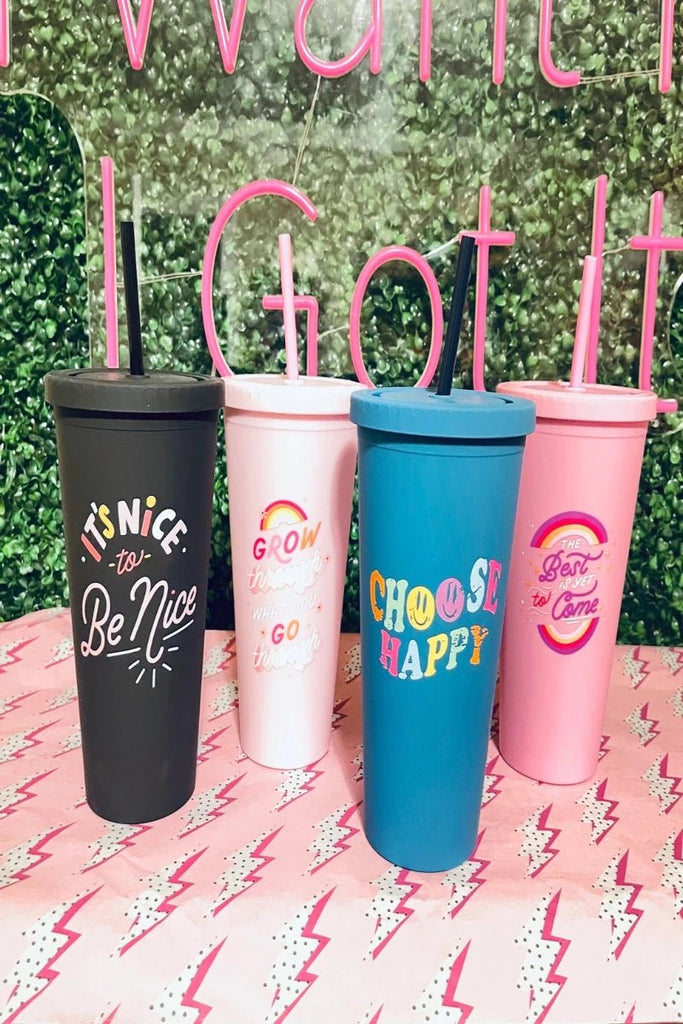 Insulated Choose Happy Cup - June Seventh Boutique