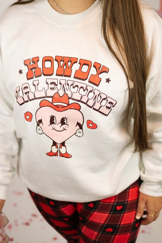Pre-Order Howdy Valentine graphic Sweatshirt - June Seventh Boutique