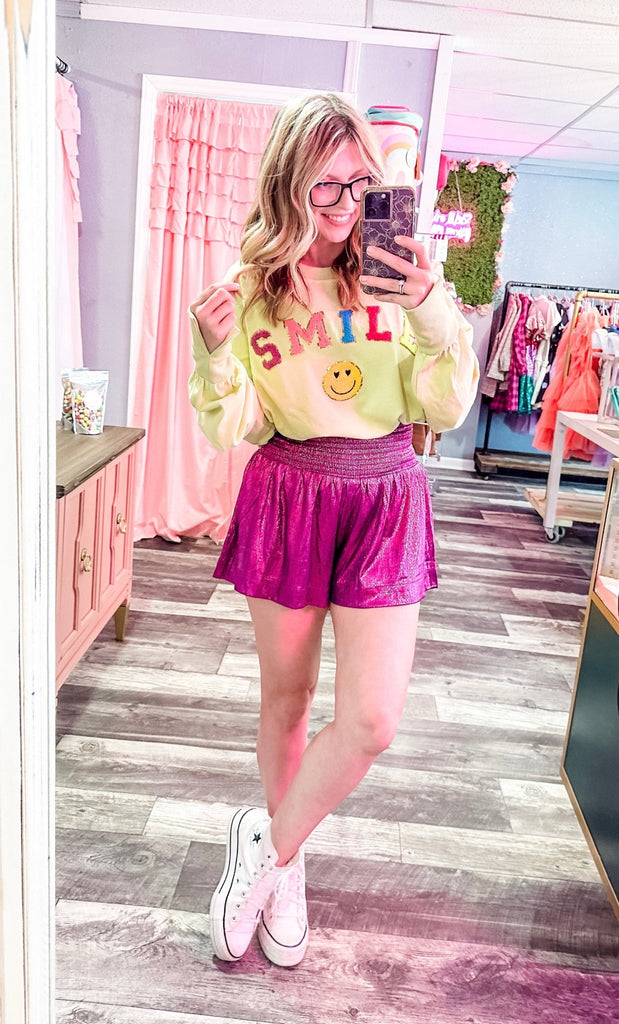 Shania Shimmery Shorts - June Seventh Boutique