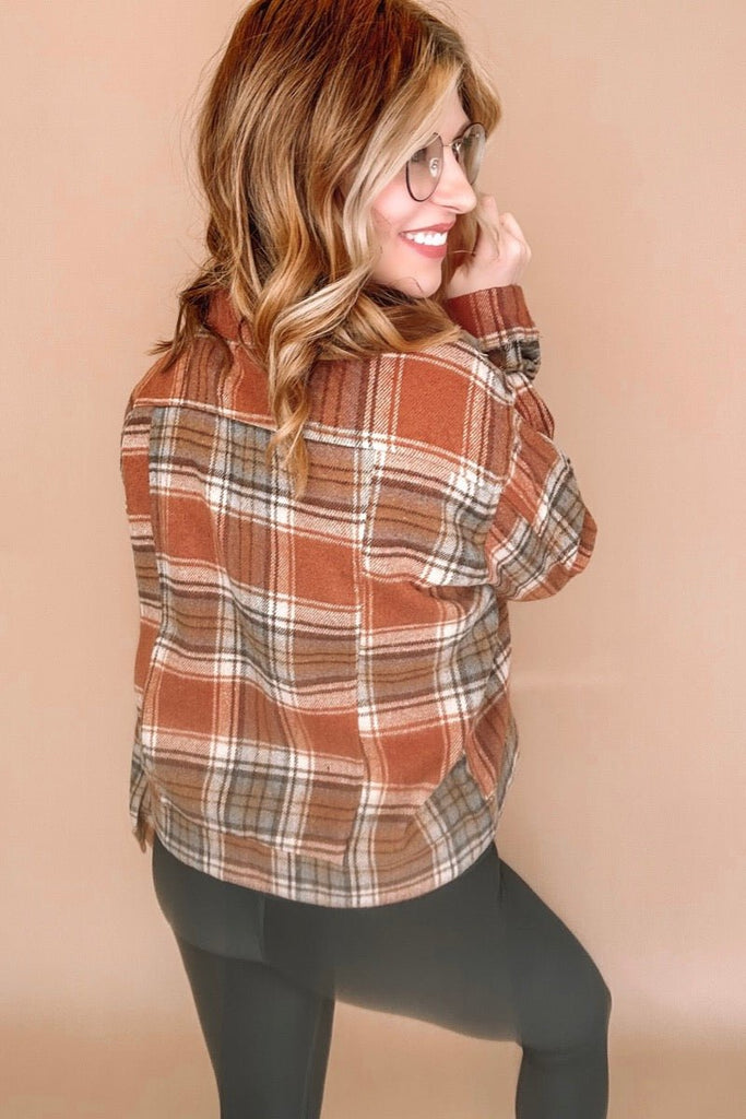 Spicy Girl Plaid Jacket - June Seventh Boutique