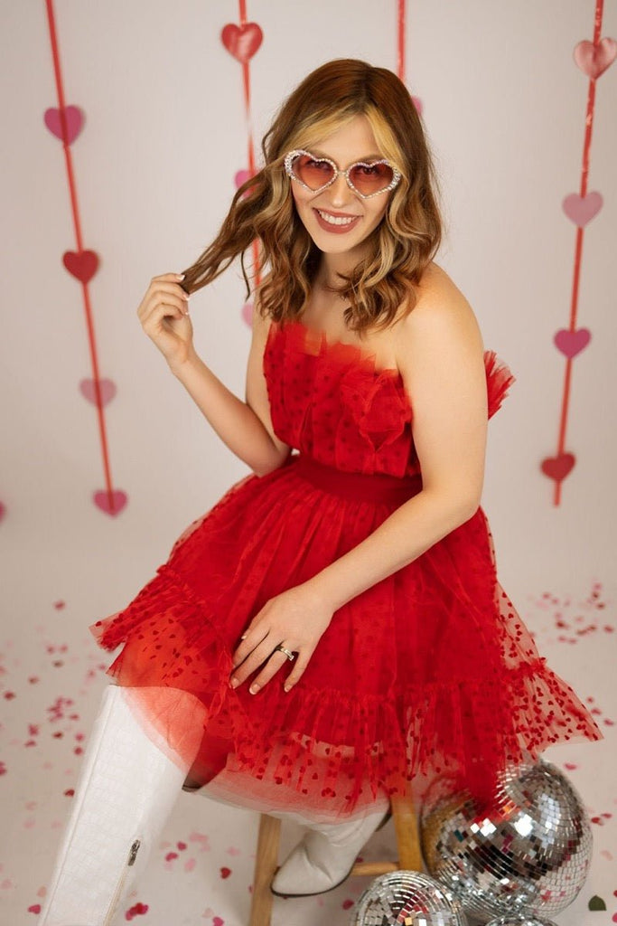 Thank you, Next red tulle dress - June Seventh Boutique