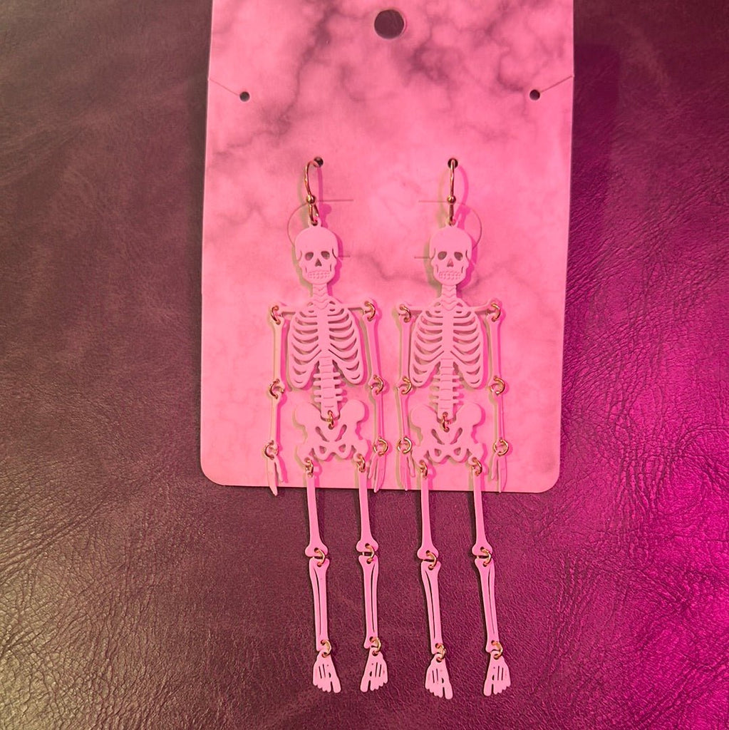 White skeleton earrings - June Seventh Boutique